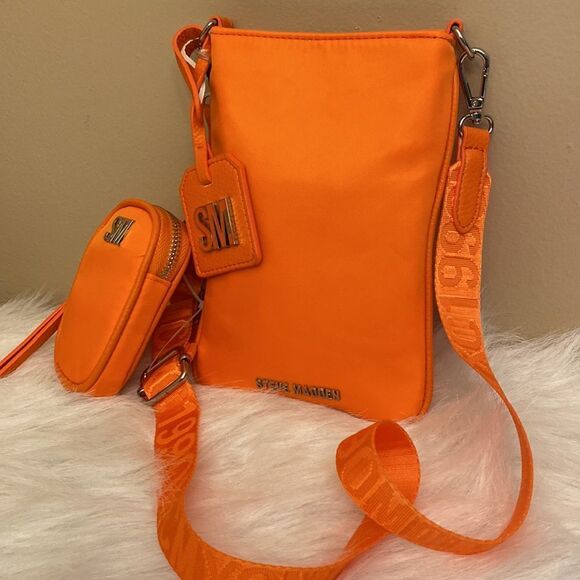 NWT Steve Madden Mini Crossbody Bag - Neon Orange - Picture 9 of 12